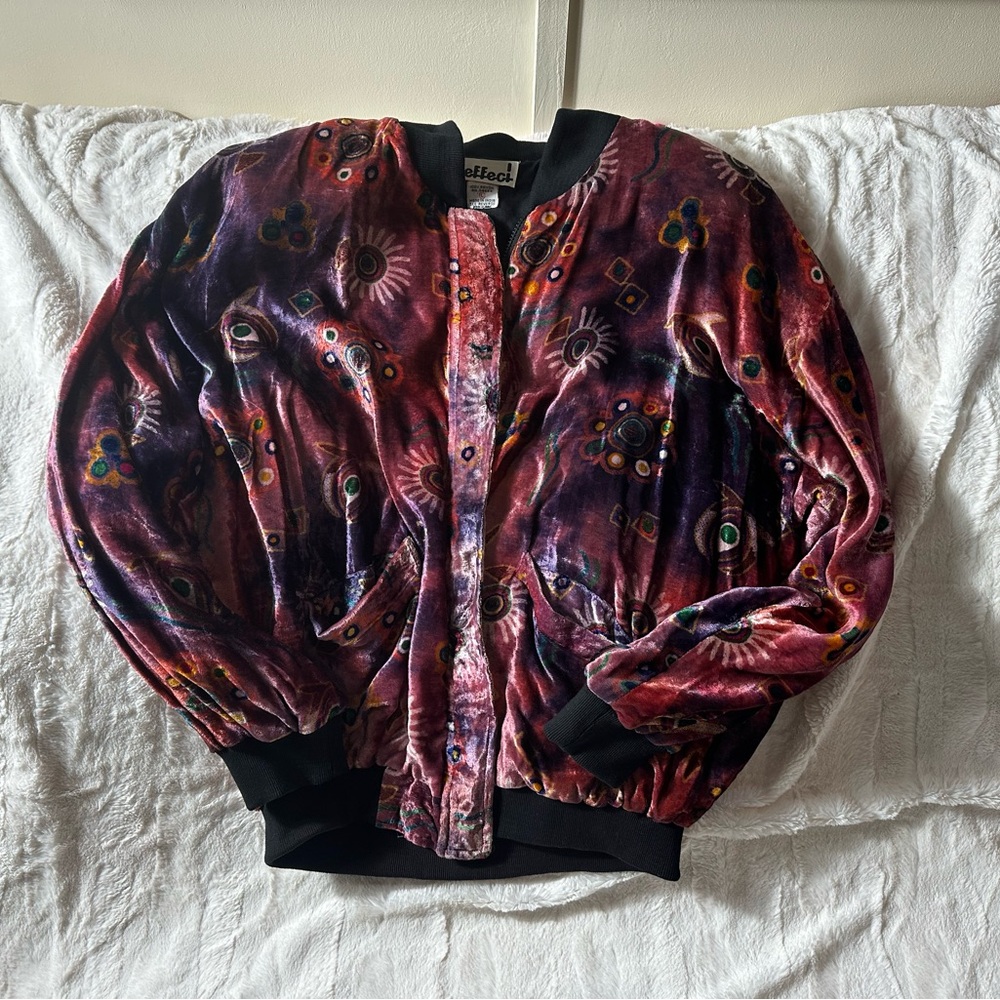 Effeci‎ vintage Colorful Velvet Women's Jacket #retro #90s vibes